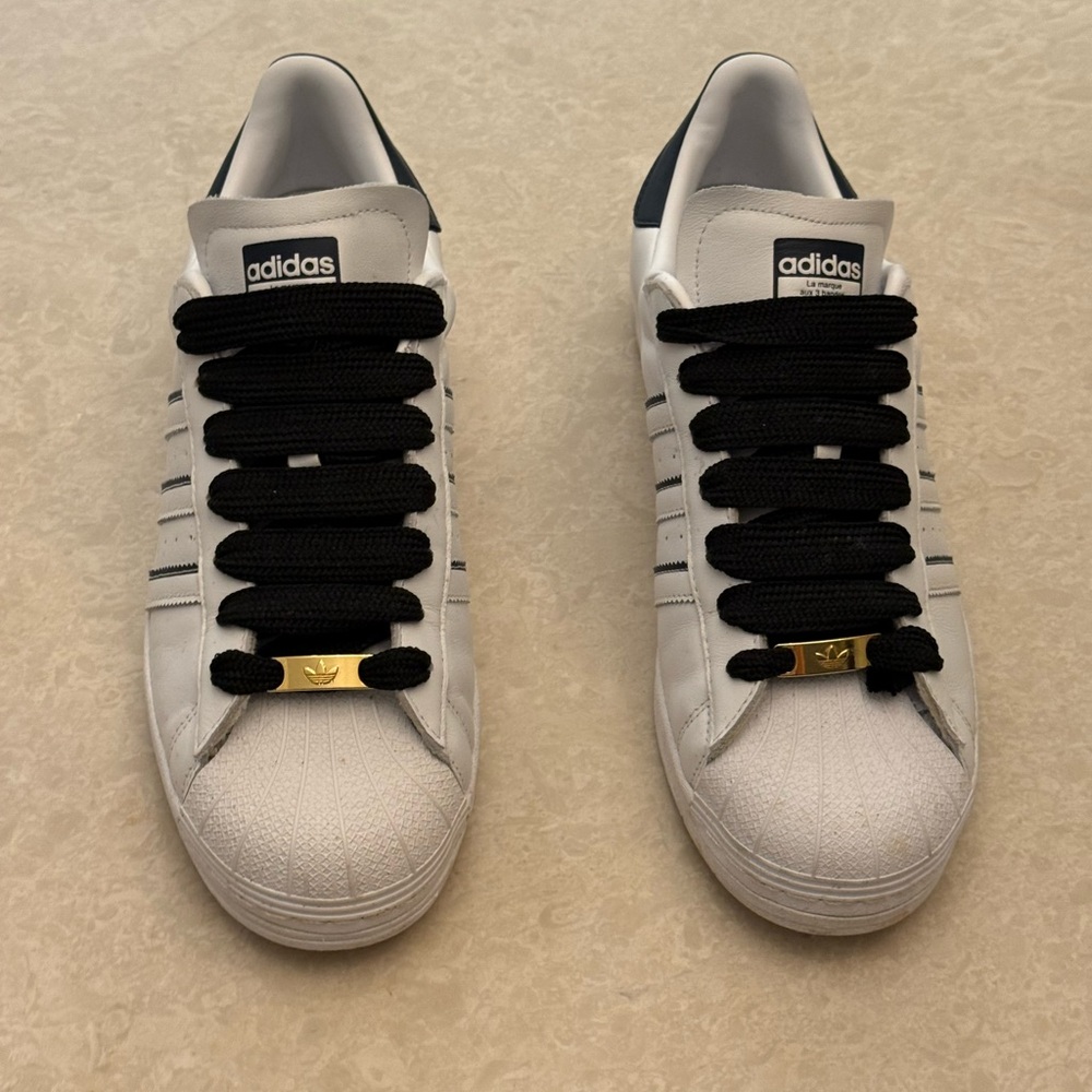 Adidas Superstar White and Black Sneakers